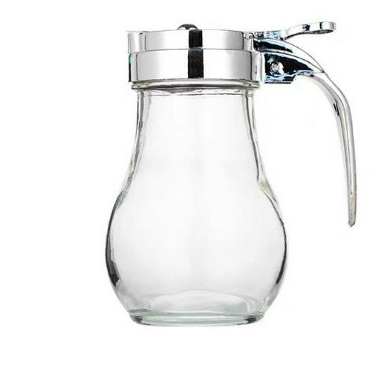 Transparent Glass Seasoning Jar with Open-Hole Lid for Kitchen Condiments