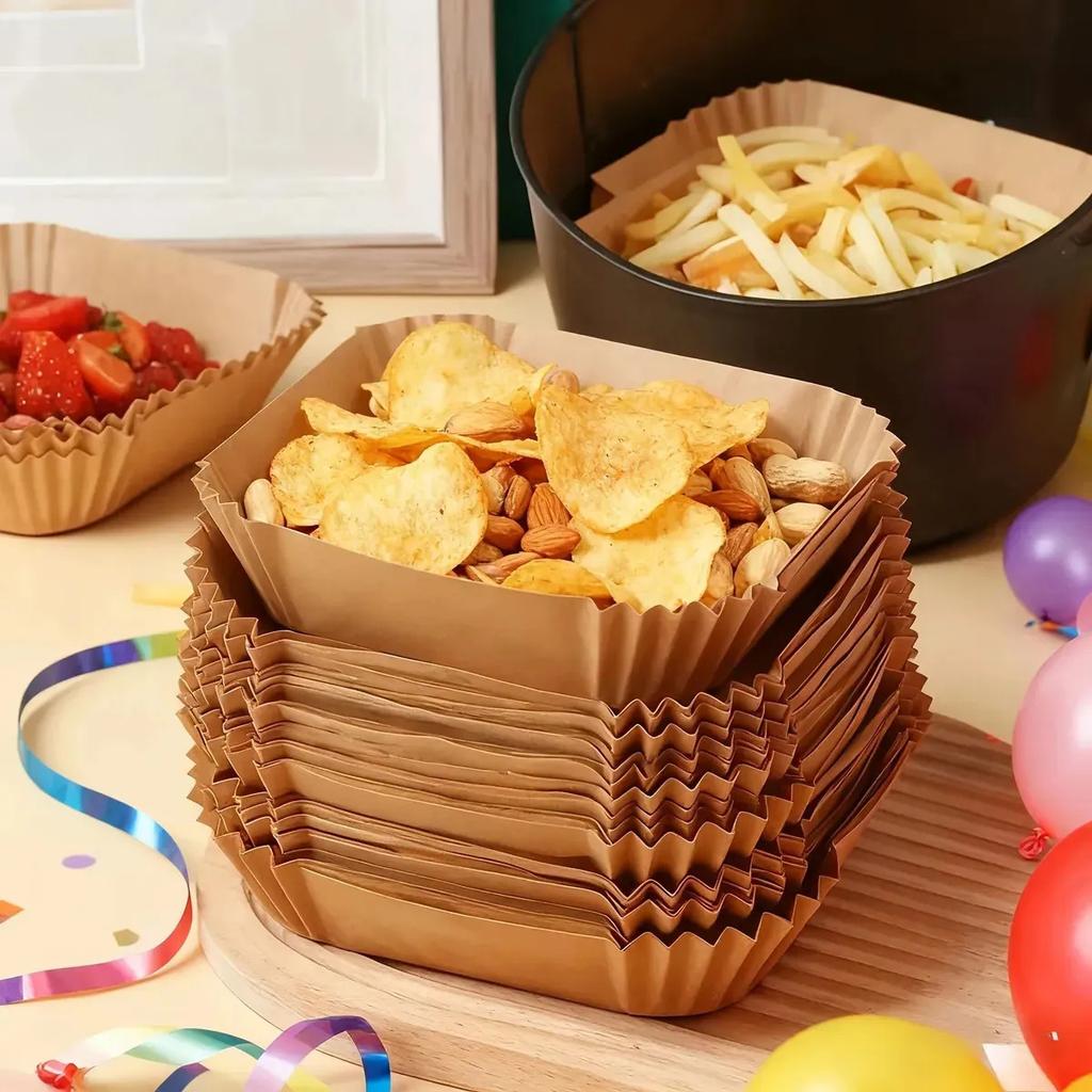 100 Disposable Paper Sheets for Air Fryer