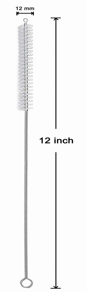 AFUUFA Straw Brush 10 12mm for Multiple Pipe Nylon Stainless Steel Handle Straw Brush Set, Pieces, 12-Inch Extension, Diameter, Sizes, Bristles,