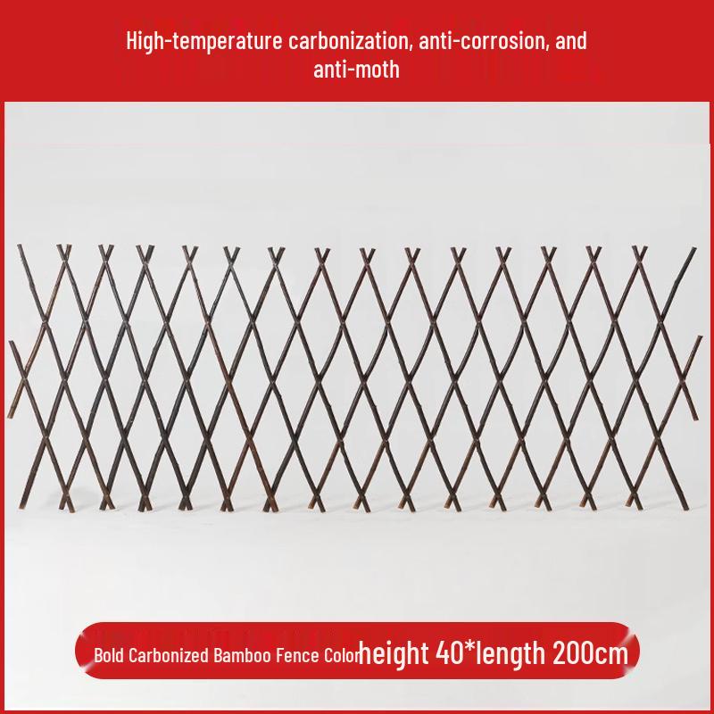 Expandable Bamboo Fence Panel for Outdoor Patio and Garden – Anti-Corrosion Support Pole for Landscaping and Partitioning.