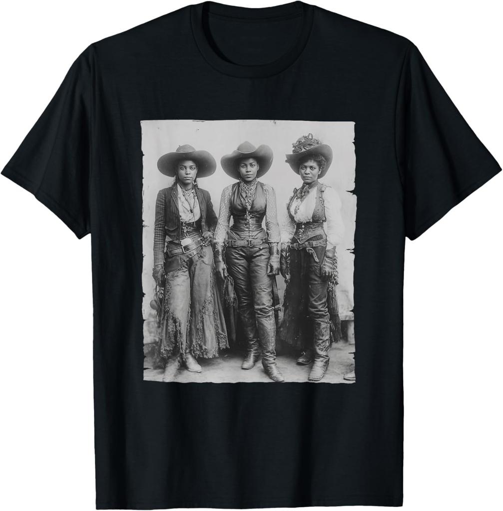 Black African American Cowgirl Western Country Texas Rodeo unisex T-Shirt Mens Womens Tees Top