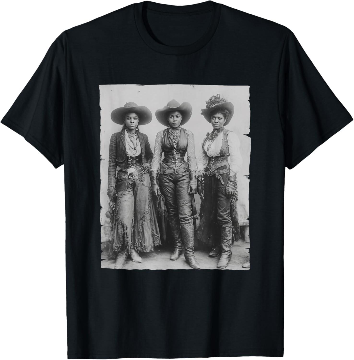 Black African American Cowgirl Western Country Texas Rodeo unisex T-Shirt Mens Womens Tees Top 2XL