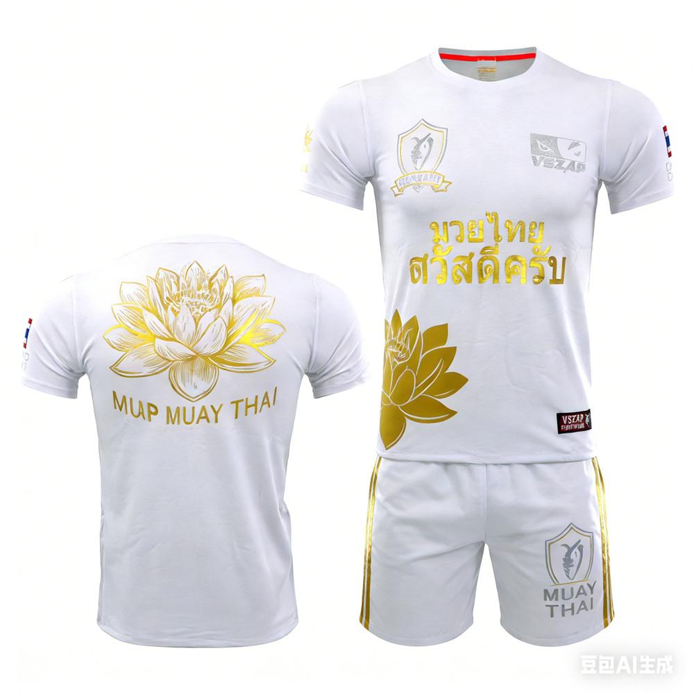 Set due pezzi T-shirt e pantaloni da Boxe Estiva Set T-shirt Muay Thai Set Allenamento T-shirt Muay Thai Tuta Sportiva y2k Nuovo Set Muay Thai