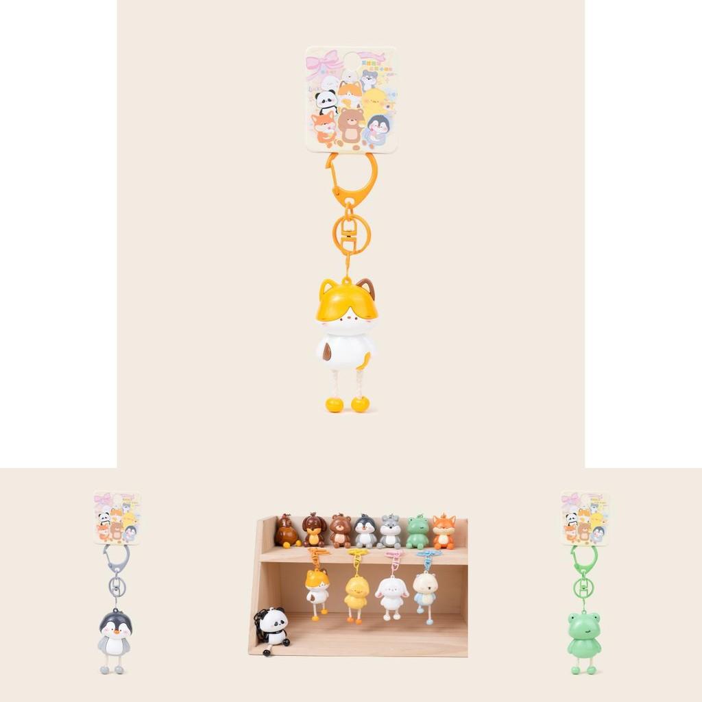 Pull The Foot Cat Frog Panda Dog Bear Animal Keychain For Cute Gift And Decor