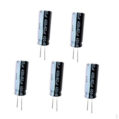 5 Pieces 450V 82UF Aluminum Electrolytic Capacitors Assortment Set 40x16mm