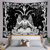 UFO Alien Abduction Black White Wall Tapestry Flying Saucer Beam Mountain Cloud Retro Sci Fi Space Extraterrestrial Decor