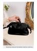 Double-Layer Cloud Makeup Bag - Large Capacity, Portable, Waterproof Toiletry Bag for Travel and Evening Parties.