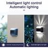 Warm White & White Light Outdoor Solar Wall Lamp Garden Landscape Lighting Courtyard Corridor Walkway Step Deck Stairs LED Night Iight Christmas Decor