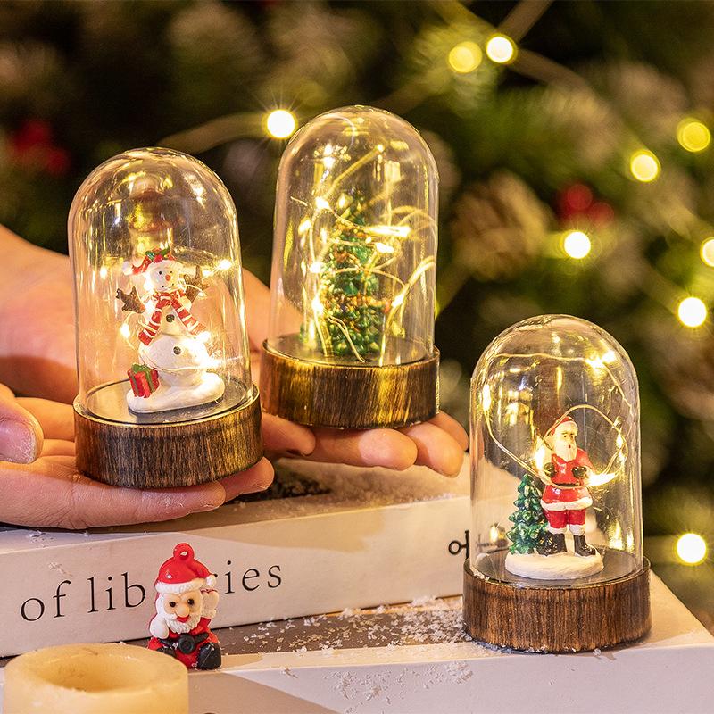 Christmas Decorations Old Man Snowman Night Light Christmas Gift Desktop Ornaments Christmas Decoration Wind Lantern