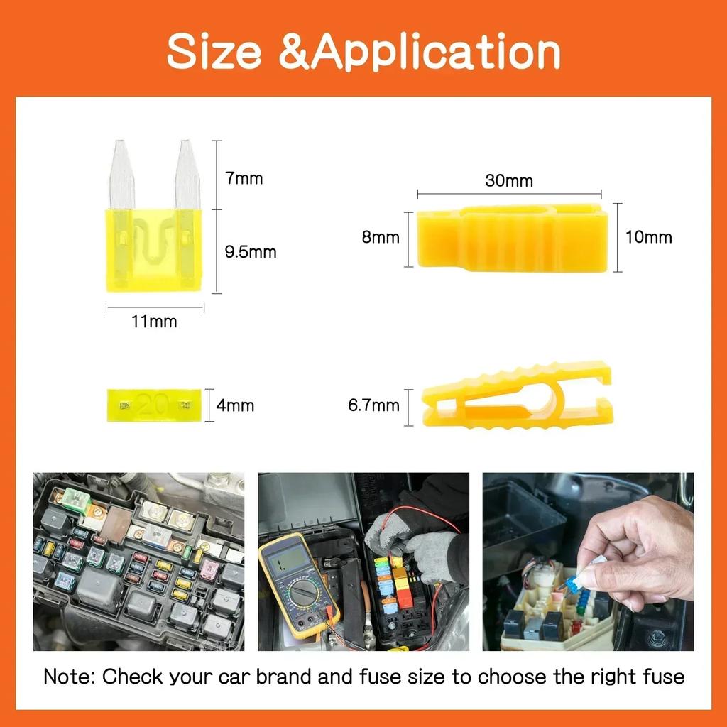 120PCS Car Blade Fuses Assortment Kit 10A-30A Automotive Replacement Fuses Low Profile Mini Blade Fuses For Car Boat Truck