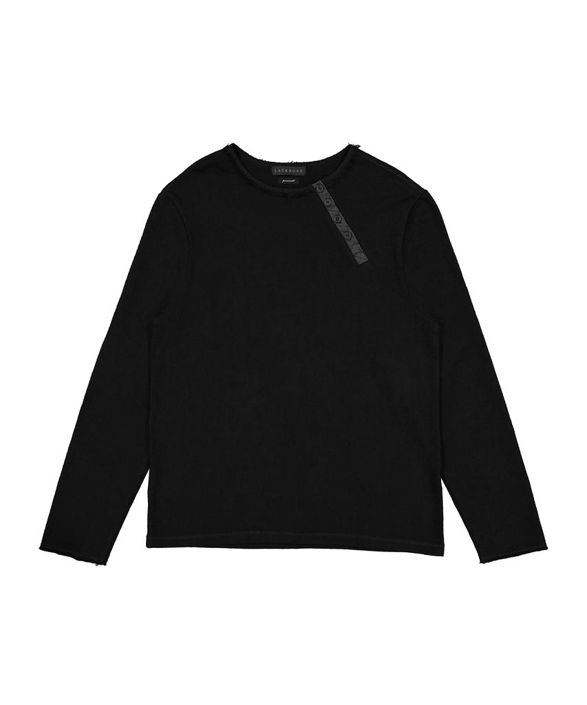 Laekeulopeu Asymmetric Long Sleeve T-Shirt - Black
