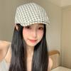 Forward Cap Newsboy Caps Korean Style Painter Hat Casual Plaid Berets  Ladies