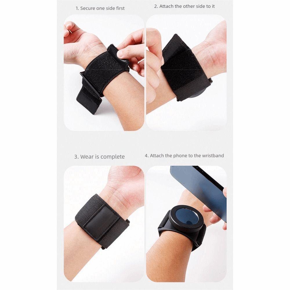 Firm Anti-Drop Magnetic Phone Rack Adjustable Wristband Cellphone Bracket Outdoor