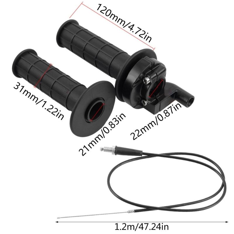 Náhradní rukojeť plynu, řídítka a lanko plynu pro 50cc-250cc motokrosovou motorku