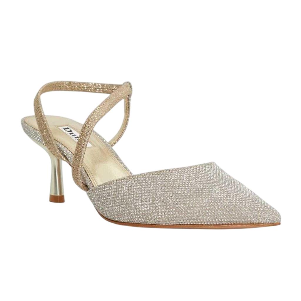 Dune London Womens/Ladies Textured Formal Flare Heel Court Shoes