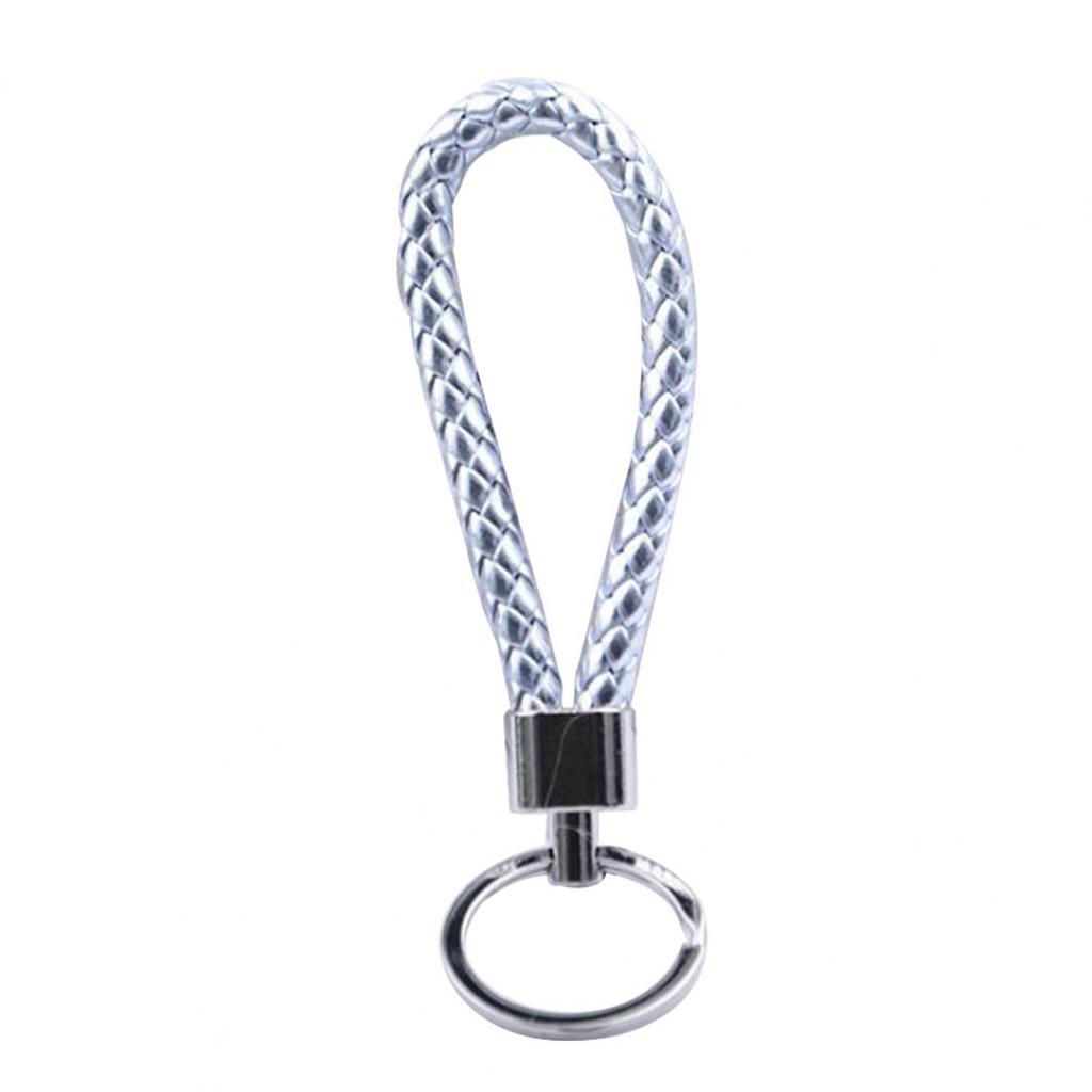 Buy Faux Leather Unisex Car Vogue Braided Ring Bag Keychain Key Hanging Decor Gift at affordable