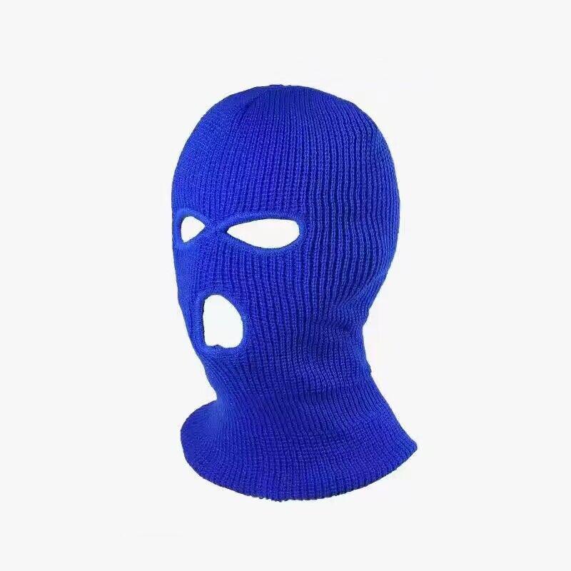 WTEMPO Unisex Full Cover Skiing Face Mask Hats 3 Holes Winter Windproof Cold-proof Knit Beanie Hip Hop Winter Warm Caps
