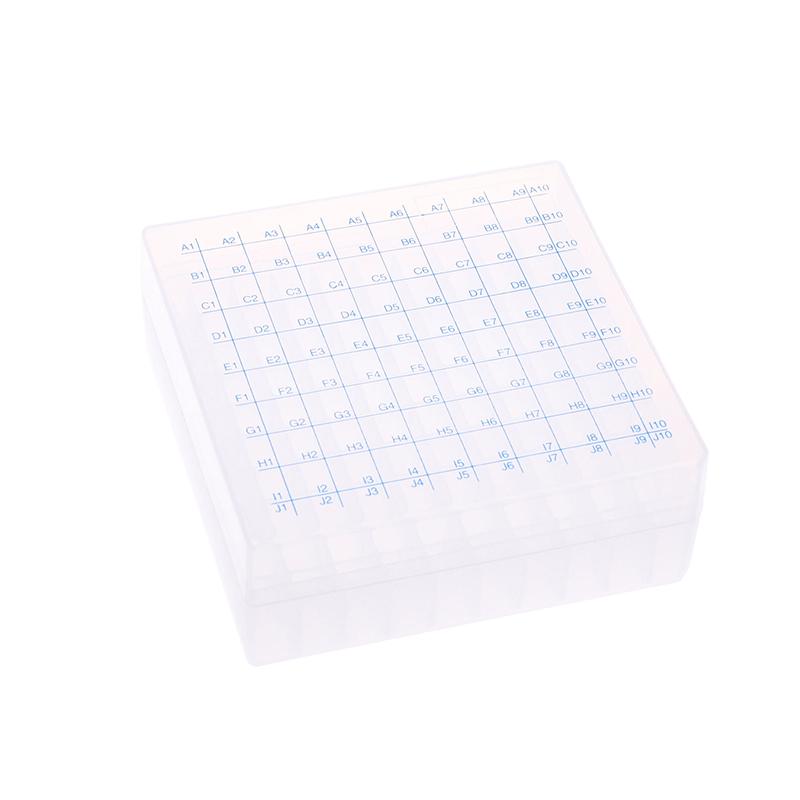 Πλαστική Εργαστηριακή Θήκη Σωλήνων 100 Οπών Ράφι Χρήση Για Σωλήνα Κρυοσυντήρησης 2ml 1.5ml 1.8ml Με Καπάκι Σύνδεσης