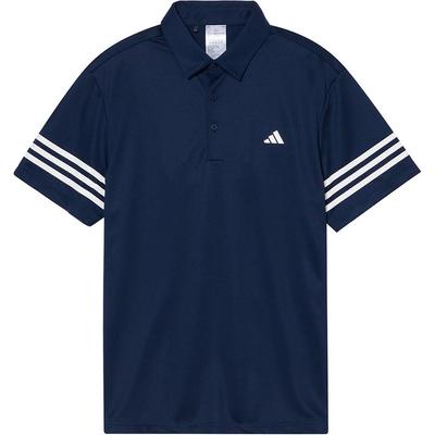 Simple Pullover Solid Color Small Logo Breathable Short Sleeve Polo Shirt Men Polo Shirts Navy-Blue IQ2963