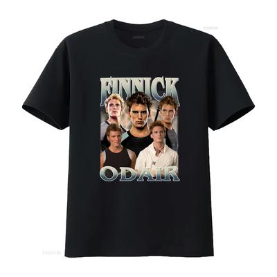 Camiseta Informal Vintage de los 90 con Estampado del Personaje Finnick Odair de Los Juegos del Hambre Vintage Cómoda Elegante Streetwear Hombre