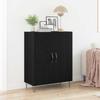 Sideboard in Black Oak Look 69.5 x 34 x 90 cm Engineered Wood