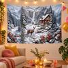 Weihnachtsthema Wandteppich, Xmas Wandbehang, Feiertags-Heim Schlafzimmer Dekoration
