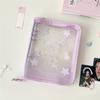 Clear Photo Album Case With Zippered Closures PVC Binder 6 Rings Cover For Kpop Fan Small Card Organization Protectors