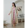 Middle East Dubai Robe Fashion Print Embroidery Long Sleeve Dress Embroidered Printed Dress
