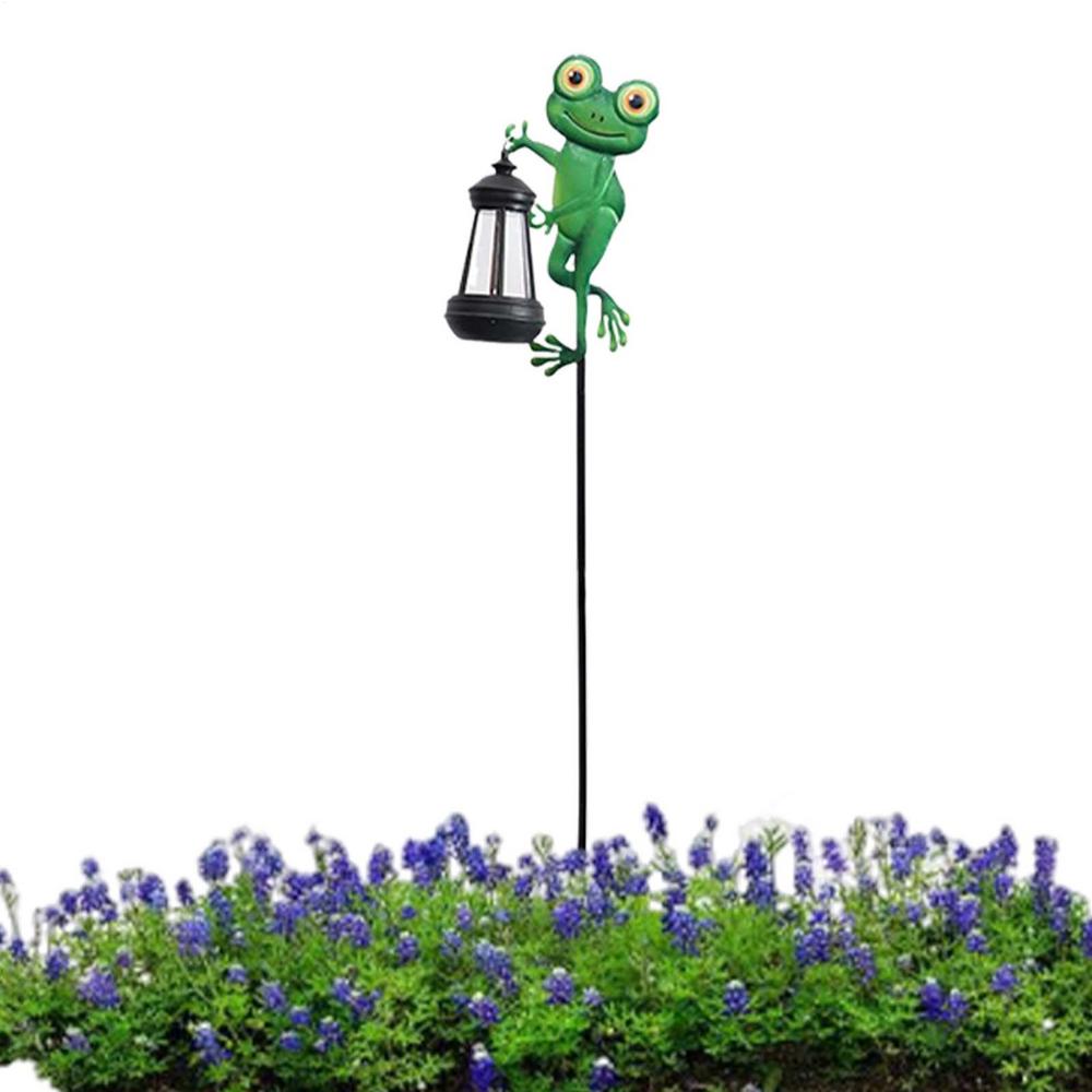 Solar Frog Garden Decor Waterproof Frog Solar Pathway Light Landscape Lighting & Accessories For Christmas Halloween Easter