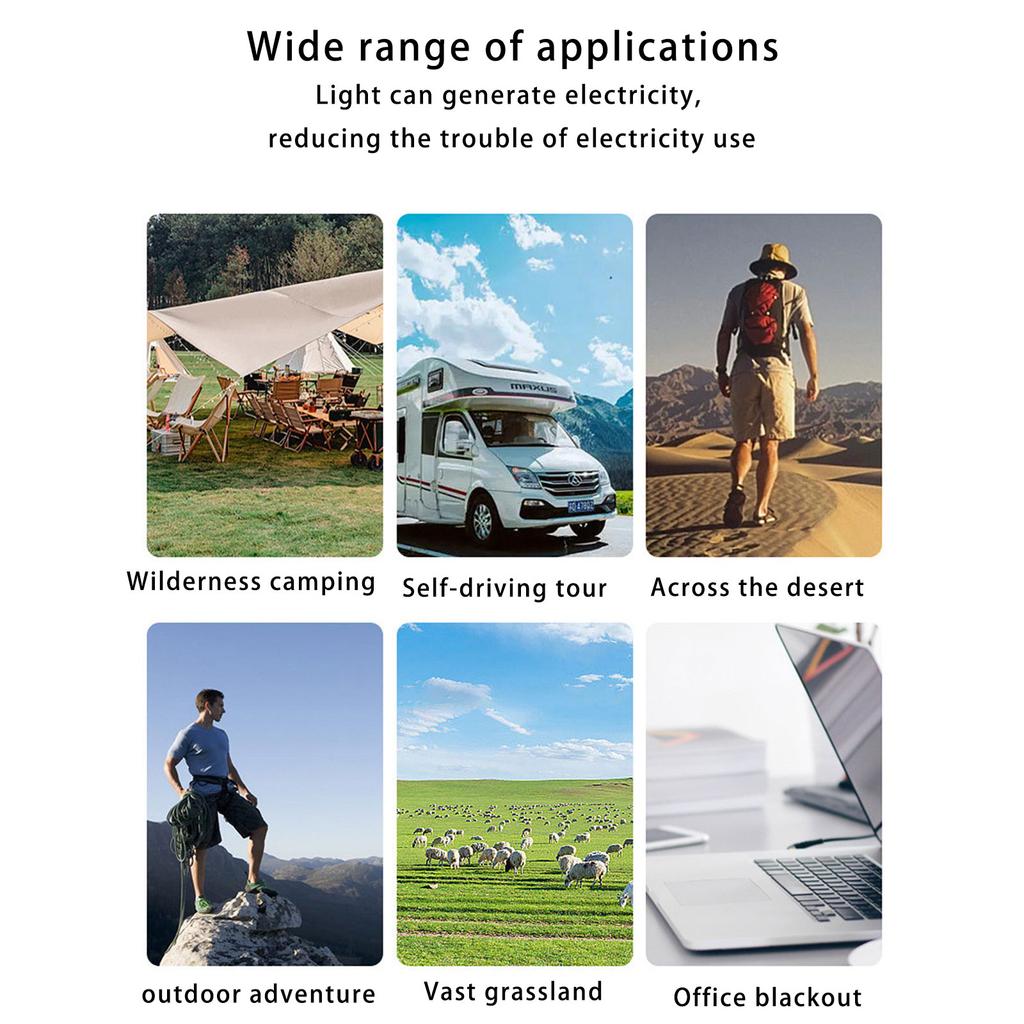 Compact 10W Solar Charger USB Interface Monocrystalline Silicon Versatile Solar Module Uprades for Hiking & Camping