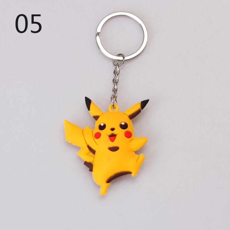 Pokemon Keychain: Pikachu, Dragonite, Eevee Figure Pendant