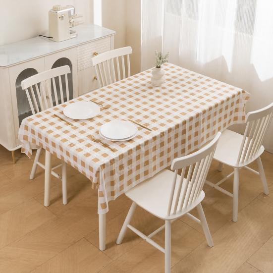 Rectangle Tablecloth, Waterproof Oil-Proof Tablecloth, Easy to Wipe Clean, Checkered Table Cover for Dining Table Outdoor Camping Picnic Patio Use