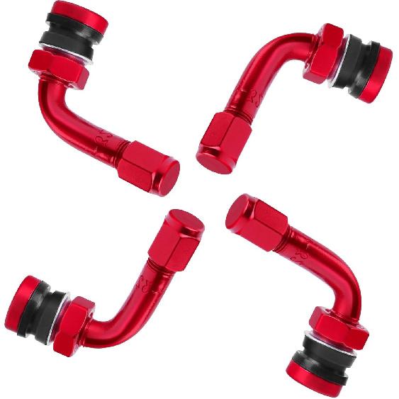 Replacement 90 Degree Valve Stem, Snap-in Valve Stem (4 Pcs), Tubeless Valve