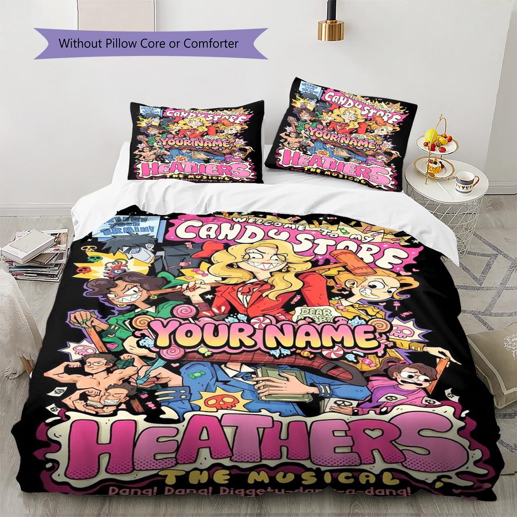Cyberpunk Hero Custom Name Pattern Bedding Quilt Set Quilt Cover Pillowcase Home Birthday Gift(1 * Duvet Cover + 2 * Pillowcase, Without Core)