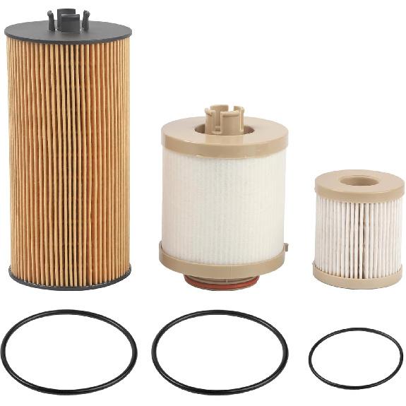 Fuel Filter And Oil Filter Compatible With Ford Vehicle 2003-2007 F250 F350 F450 F550 Super Duty, 2003-2005 Excursion Diesel 6.0L Powerstroke