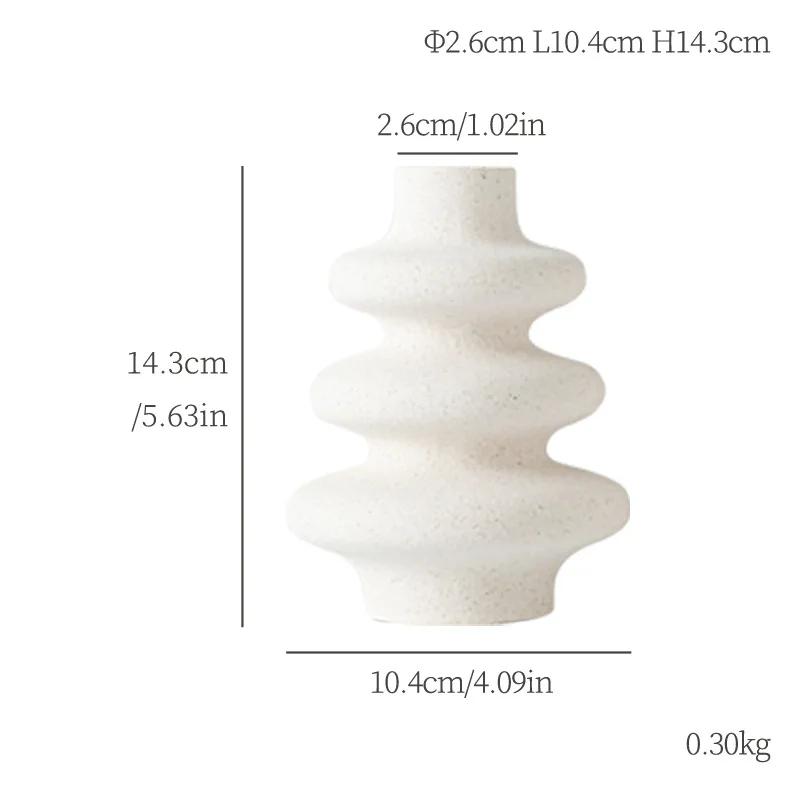 

White Ceramic Vase European Solid Color Vase Ceramic Crafts Creative Home Decoration Living Room Decoration Nordic Ceramic Vases