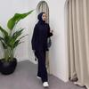 2024 Autumn Women's Solid Color Casual Two-Piece Set: Top and Long Pants