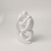 Minimalist White Art Sculpture 3D Printed Abstract Couple Embrace Statue, Heart Hollow Love Figurine, Elegant Statues for Living Room Bedroom