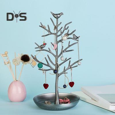 Présentoir à bijoux vintage en forme d'arbre à oiseaux, présentoir pour bijoux, clés, boucles d'oreilles, colliers, bagues, bracelets, accessoires, présentoir en métal