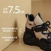 Autumn and winter thick-soled inner height-increasing shoes casual lace-up comfortable and warm casual short boots medium tube women's cotton shoes