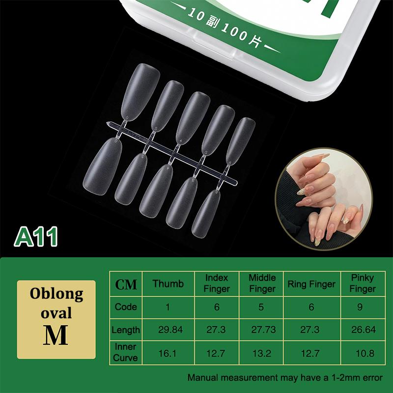 100Pcs/Box Matte Fake Nails No Polishing Press On False Nails Medium Short Design High Matt Soft Gel Nail Tips For Extension