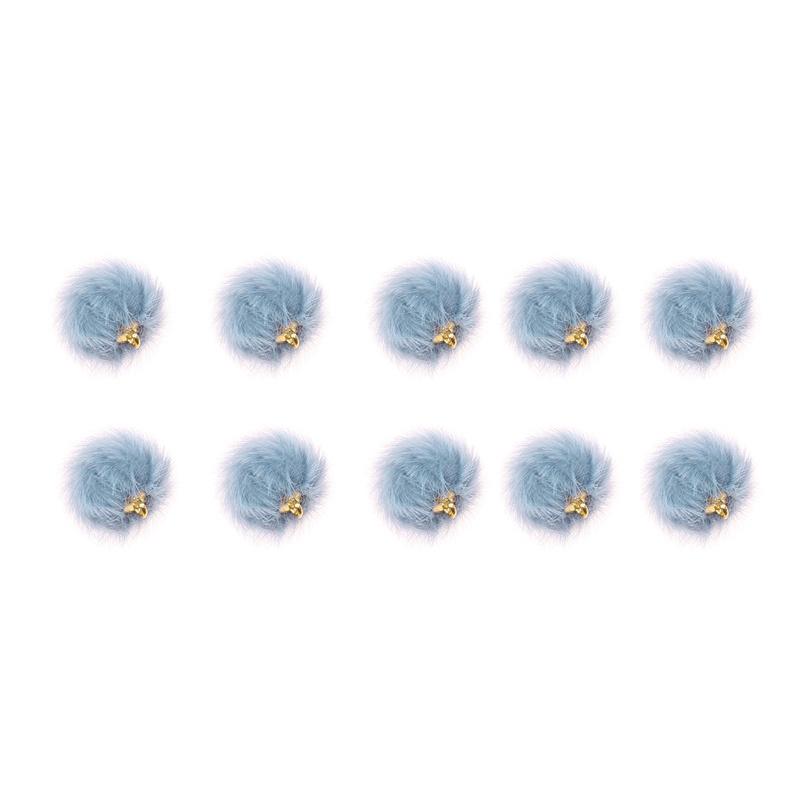 10/Saco Multi-colorido pelúcia bola de pele pingente DIY artesanato bola encantos brincos jóias fazendo acessórios