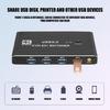 KVM Switcher Featuring 4 USB3.0 Port for Connecting Printers Storage Devices Accessible from Both Computers Efficient
