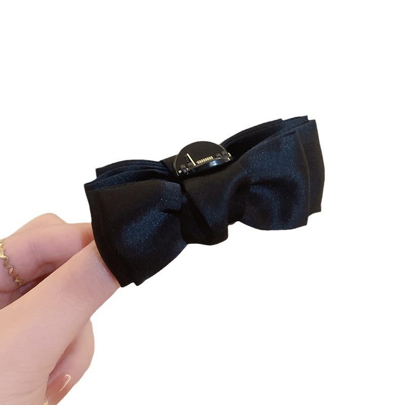 Fluffy High Skull Top Bow Princess Hair Clip Small Female Side Forehead Bangs Hair Clip Headwear