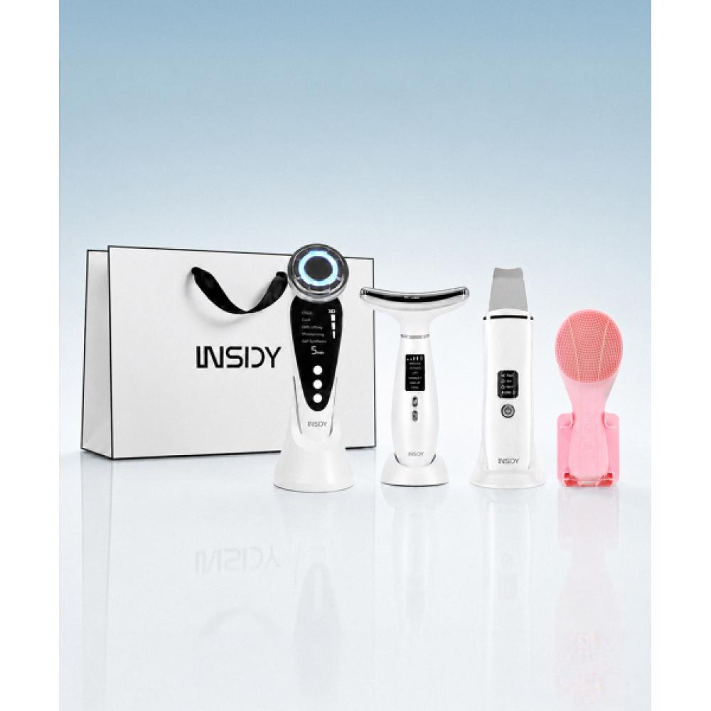 Insidy Beauty Device Set 4 Types Vibration Cleanser Aqua Peeling Neck Care Galv
