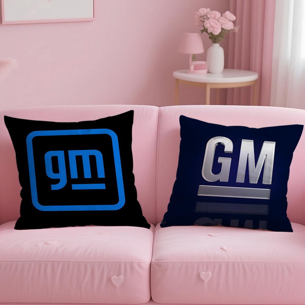 classic car brand General Motors Cushion Cover Soft & Easy-Wash Pillow Case – Versatile for Couch, Bed, Travel and Office