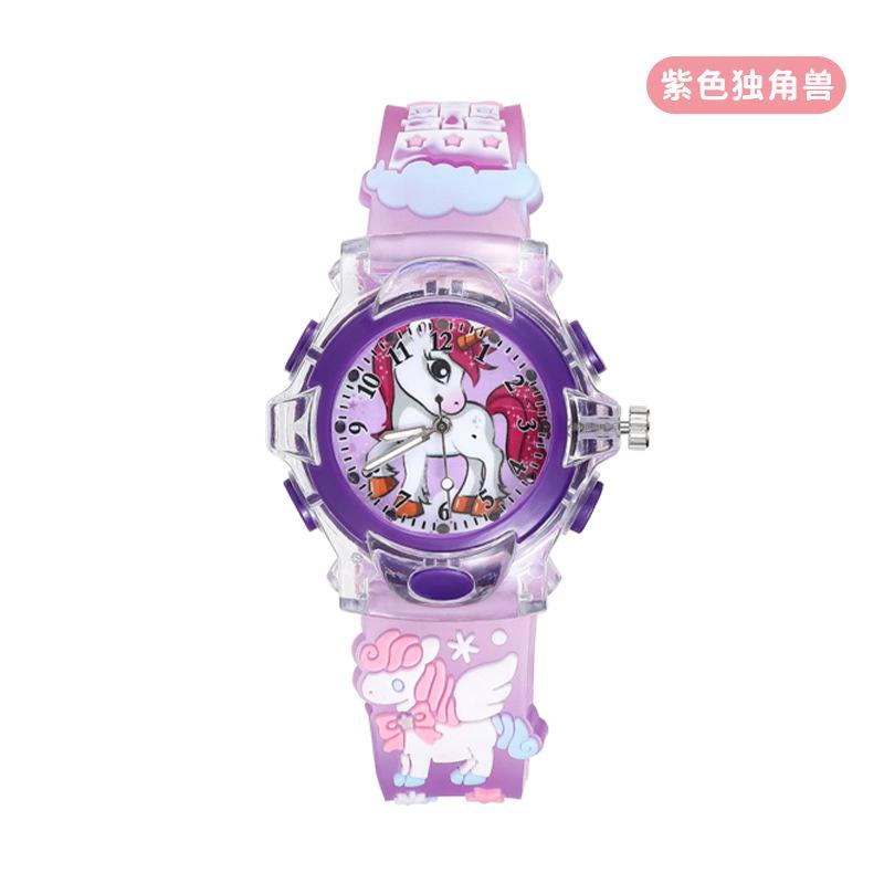 Silicone Cartoon Watch, Student Children'S Watch Luminous Light Luminous Light Watch Watch Supply