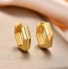Retro Pentagon Polygon Hoops: Chic & Unique Earrings