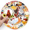 50 Creative Waterproof Cartoon Animal Stickers for DIY Skateboards, Phone Cases, Suitcases