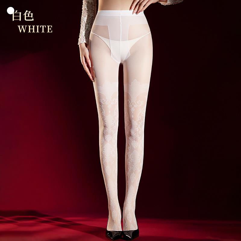 

Jacquard Stockings Women Sexy Hollowed Out Floral Patterns Pantyhose Ultra Thin Hosiery Lady Transpant Tights Leggings Close Crotch